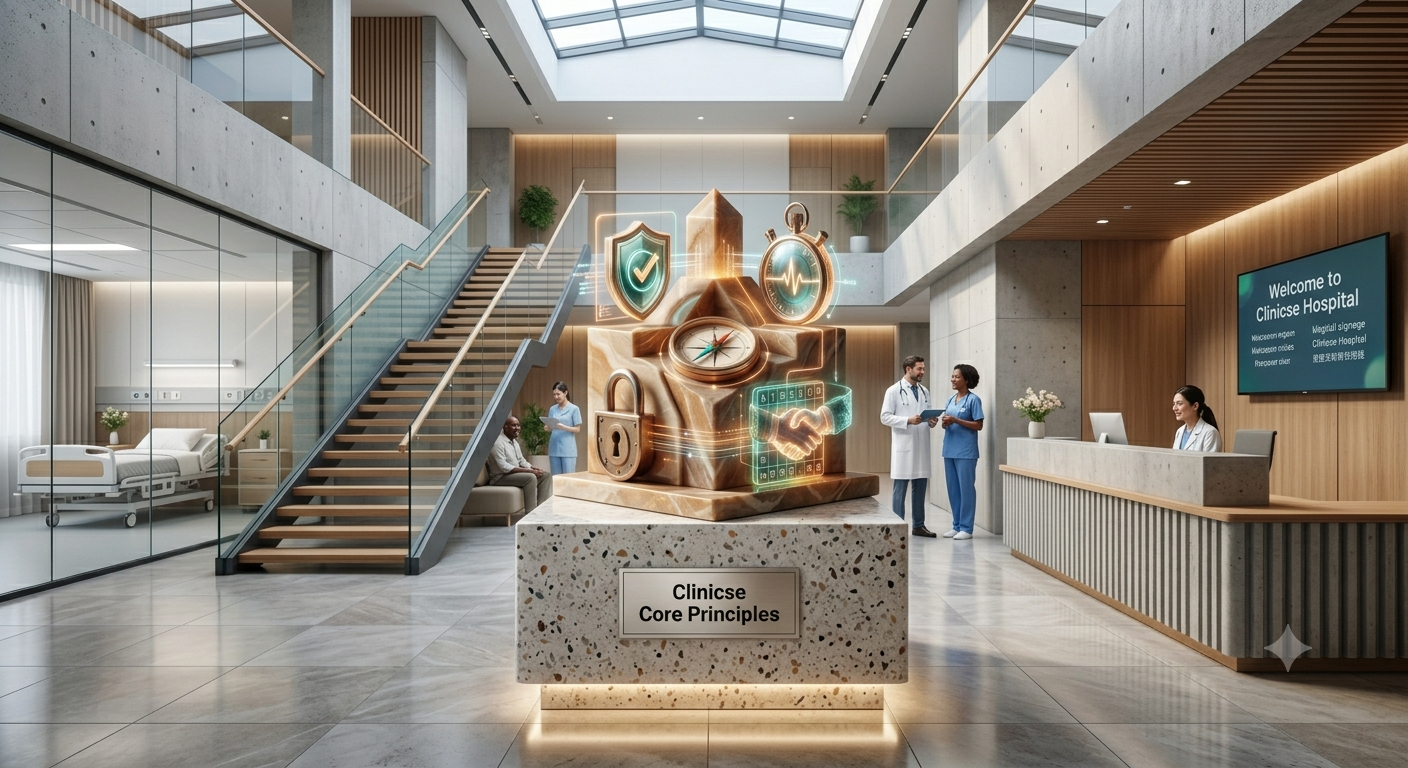 Clinicse Hospital Core Principles Conceptual Sculpture